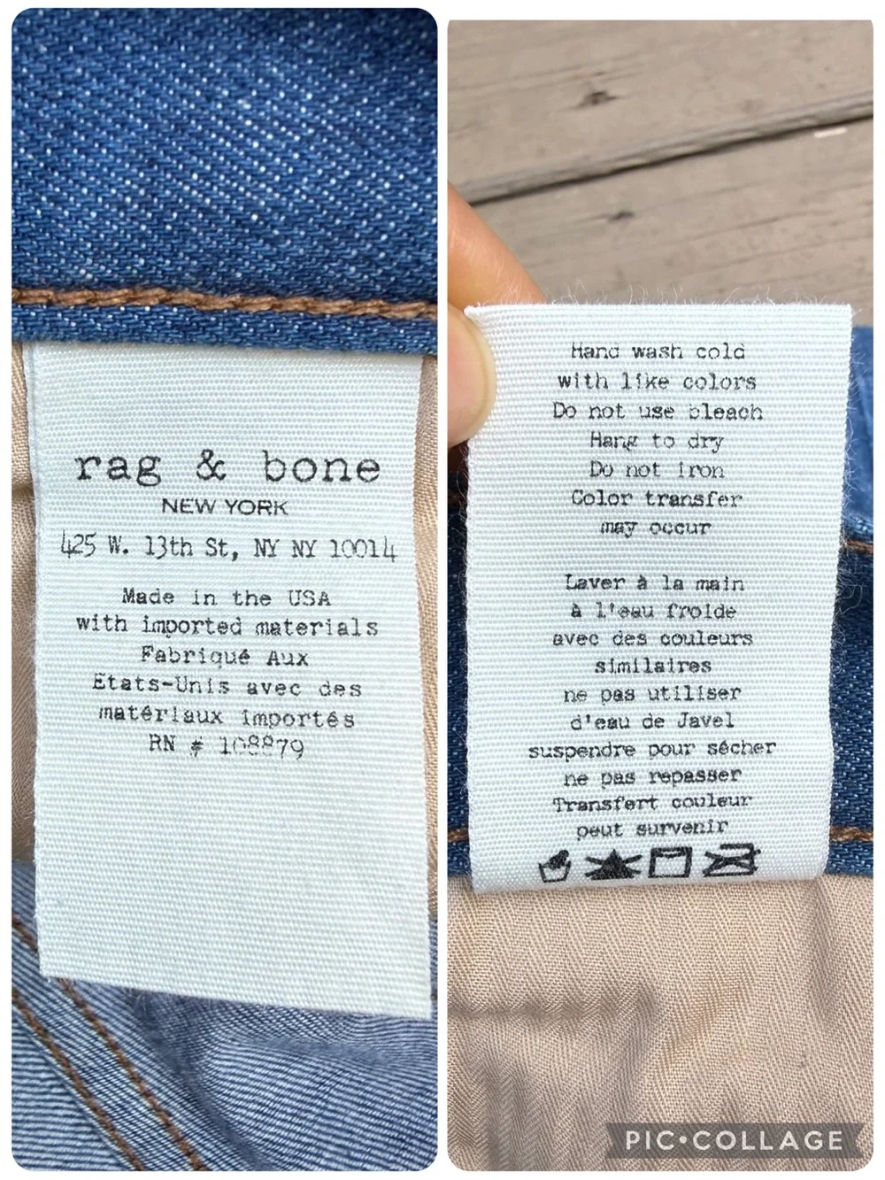 rag & bone Fit 2 Slim Straight Jeans in Raw Blue size 31